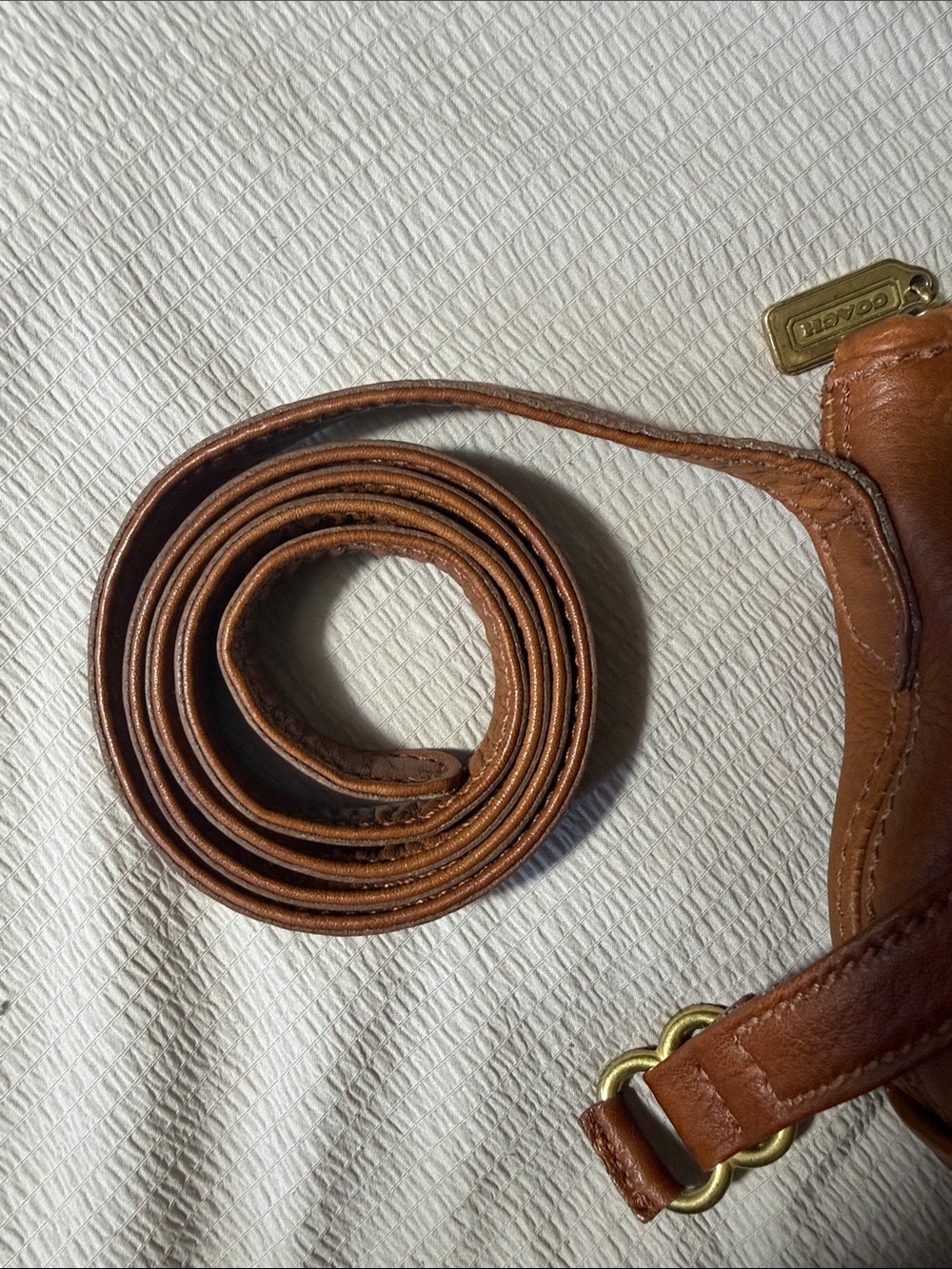COACH 4918 MADE IN USA 🇺🇸 Classic COGNAC Leather Crossbody Bag - Picture 16 of 17